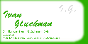ivan gluckman business card